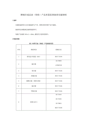 聊城市成品油快检产品质量监督抽查实施细则.docx