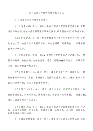 公司成立可行性研究报告编写方法.docx