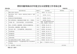 溧阳市戴埠镇农村环境卫生长效管理工作考核记录考核对象考核时间.docx