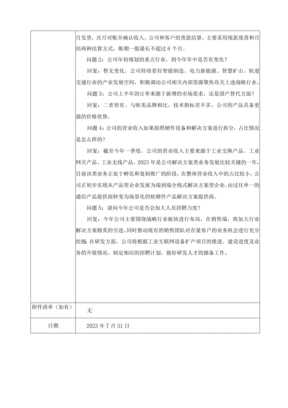 深圳市三旺通信股份有限公司投资者关系活动记录023年7月.docx_第2页