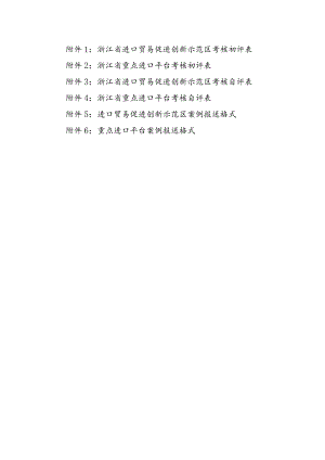 浙江省进口贸易促进创新示范区、重点进口平台考核初评表、自评表、案例报送格式.docx