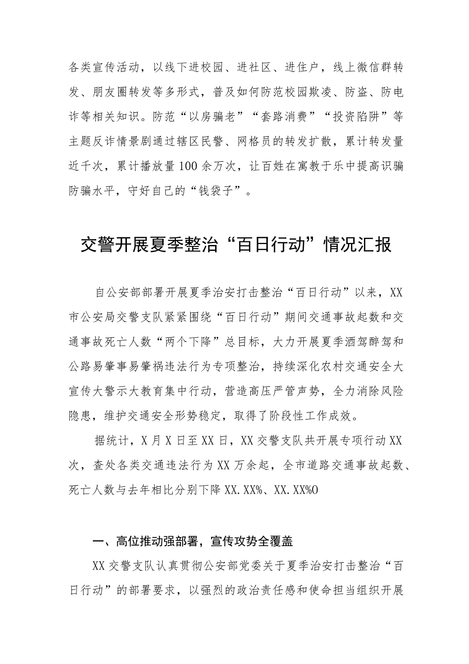 夏季治安打击整治“百日行动”专项总结六篇.docx_第3页