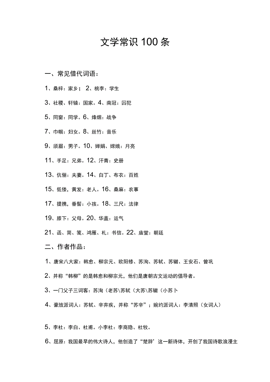 文学常识100条.docx_第1页