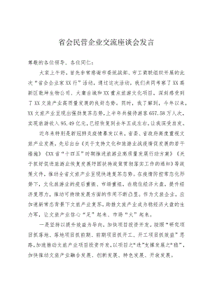 民营企业座谈会发言.docx