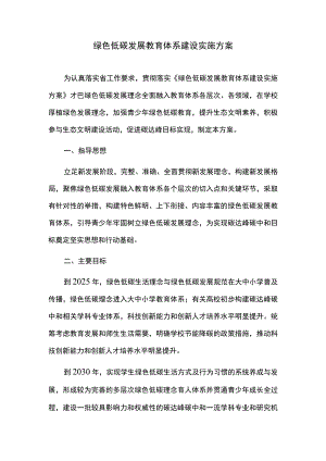 绿色低碳发展教育体系建设实施方案.docx