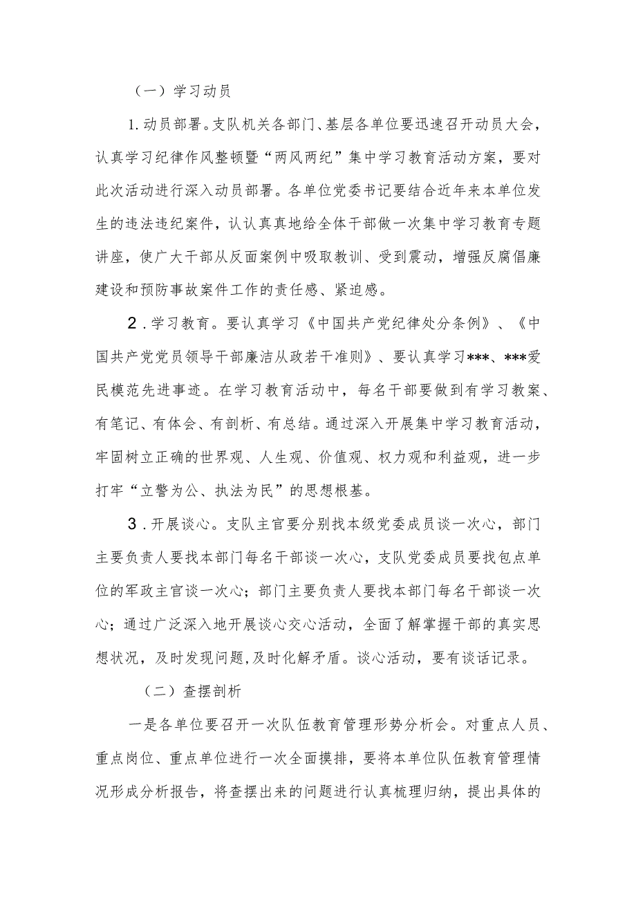 2023年“两风两纪”集中学习教育活动实施方案.docx_第3页