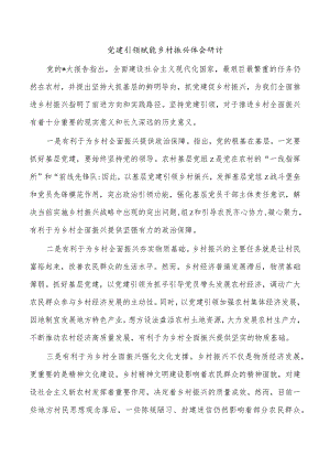 党建引领赋能乡村振兴体会研讨.docx