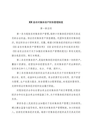 县农村集体资产财务管理制度.docx