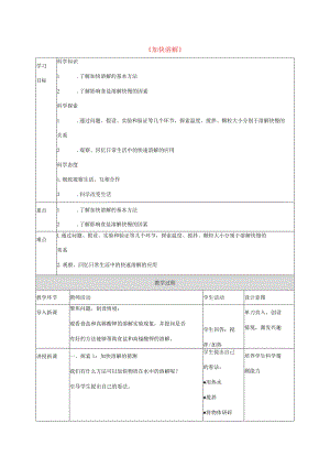 三年级科学上册 第1单元 水 6《加快溶解》教案2 教科版-教科版小学三年级上册自然科学教案.docx