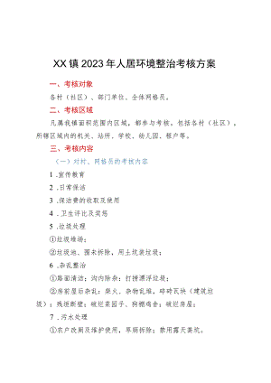 XX镇2023年人居环境整治考核方案.docx