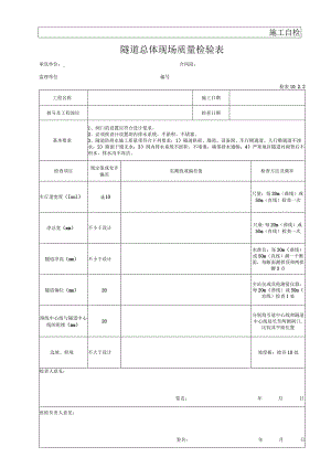 隧道总体现场质量检验表.docx