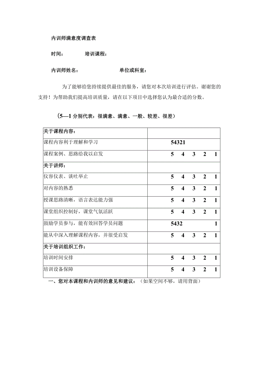 内训师满意度调查表.docx_第1页