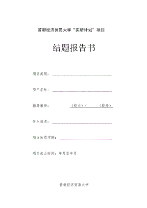 首都经济贸易大学“实培计划”项目结题报告书.docx