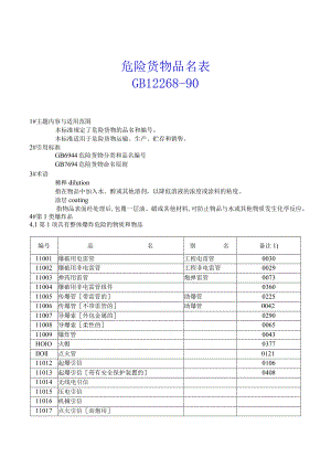 危险货物品名表GB12268-90doc133)表格全览.docx