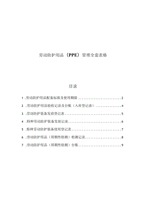 劳动防护用品（PPE）管理全套表格（7张）.docx