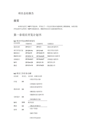 网上商城购物系统+项目总结归纳报告.docx