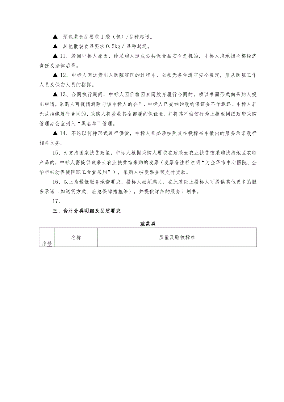 金华市中心医院医疗集团职工食堂食材蔬菜类定点配送单位选定市场调研需求.docx_第3页