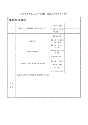 质量管理体系认证申请资料含建工质量管理体系.docx