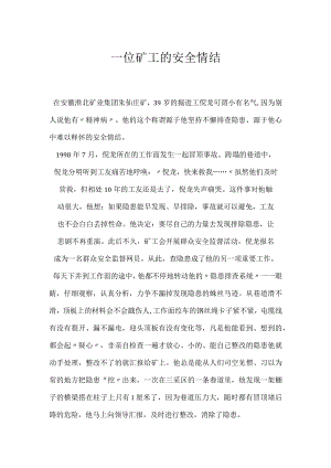 一位矿工的安全情结模板范本.docx