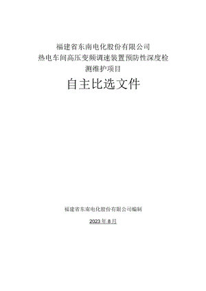 福建省东南电化股份有限公司热电车间高压变频调速装置预防性深度检测维护项目.docx