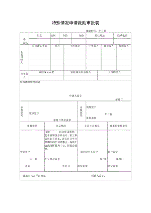 特殊困难申请表.docx