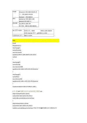 思科防火墙asa官方nat实验配置.docx