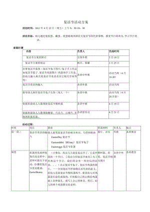 复活节活动方案20110422[1].docx