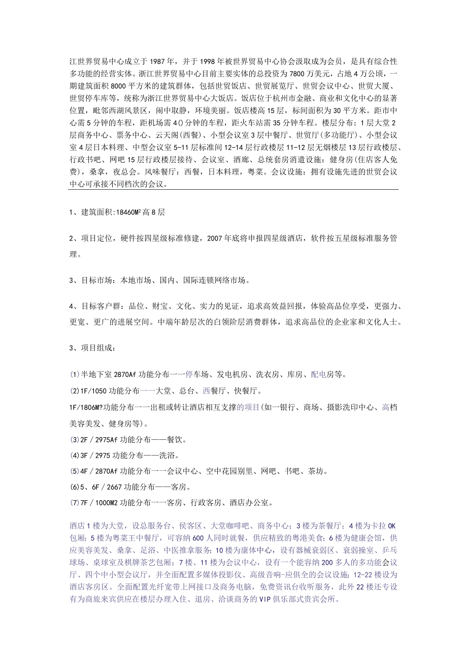 酒店楼层分布资料.docx_第1页