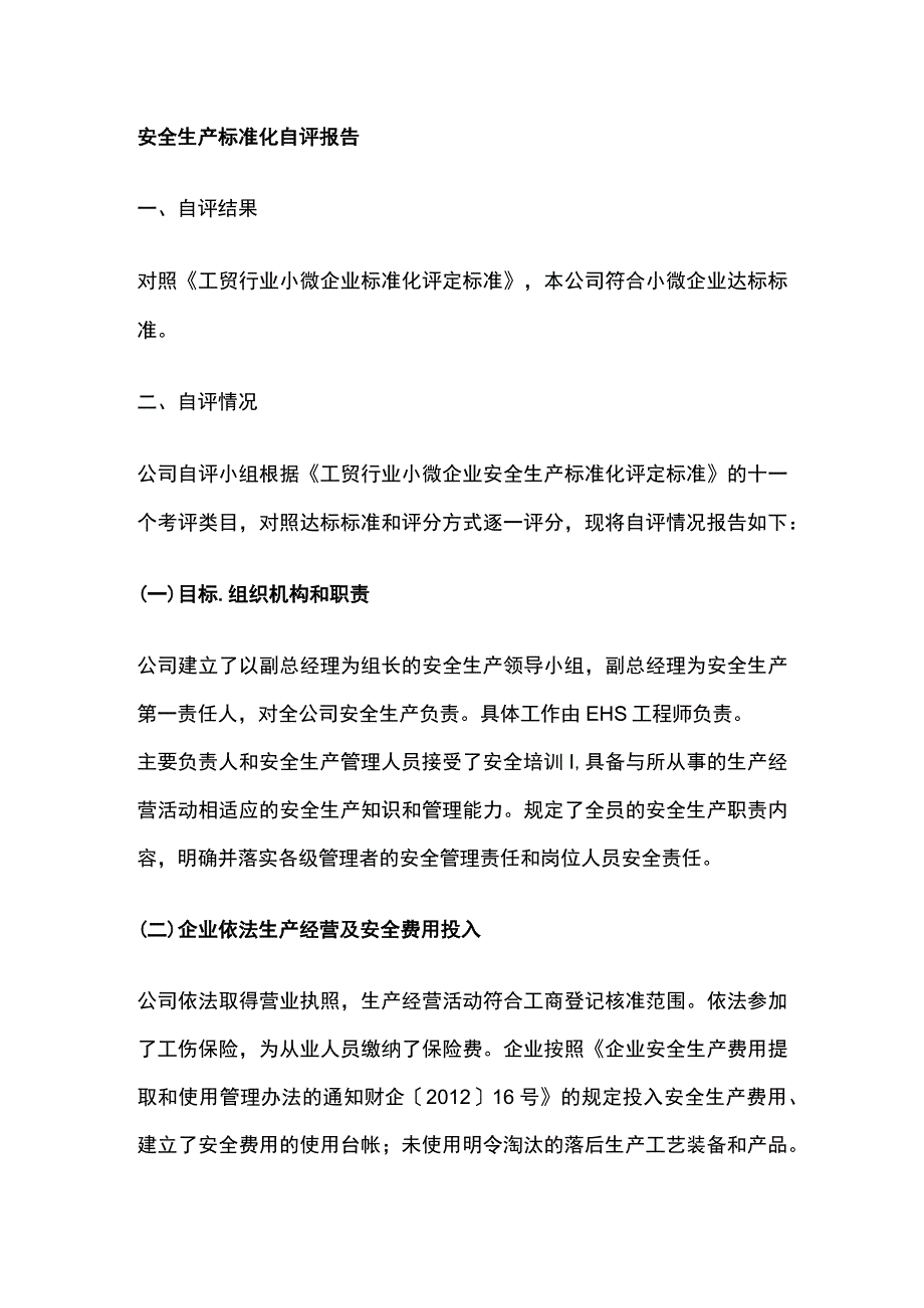 安全生产标准化自评报告[全].docx_第1页