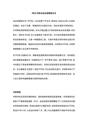 2023仰卧位经皮肾镜取石术.docx