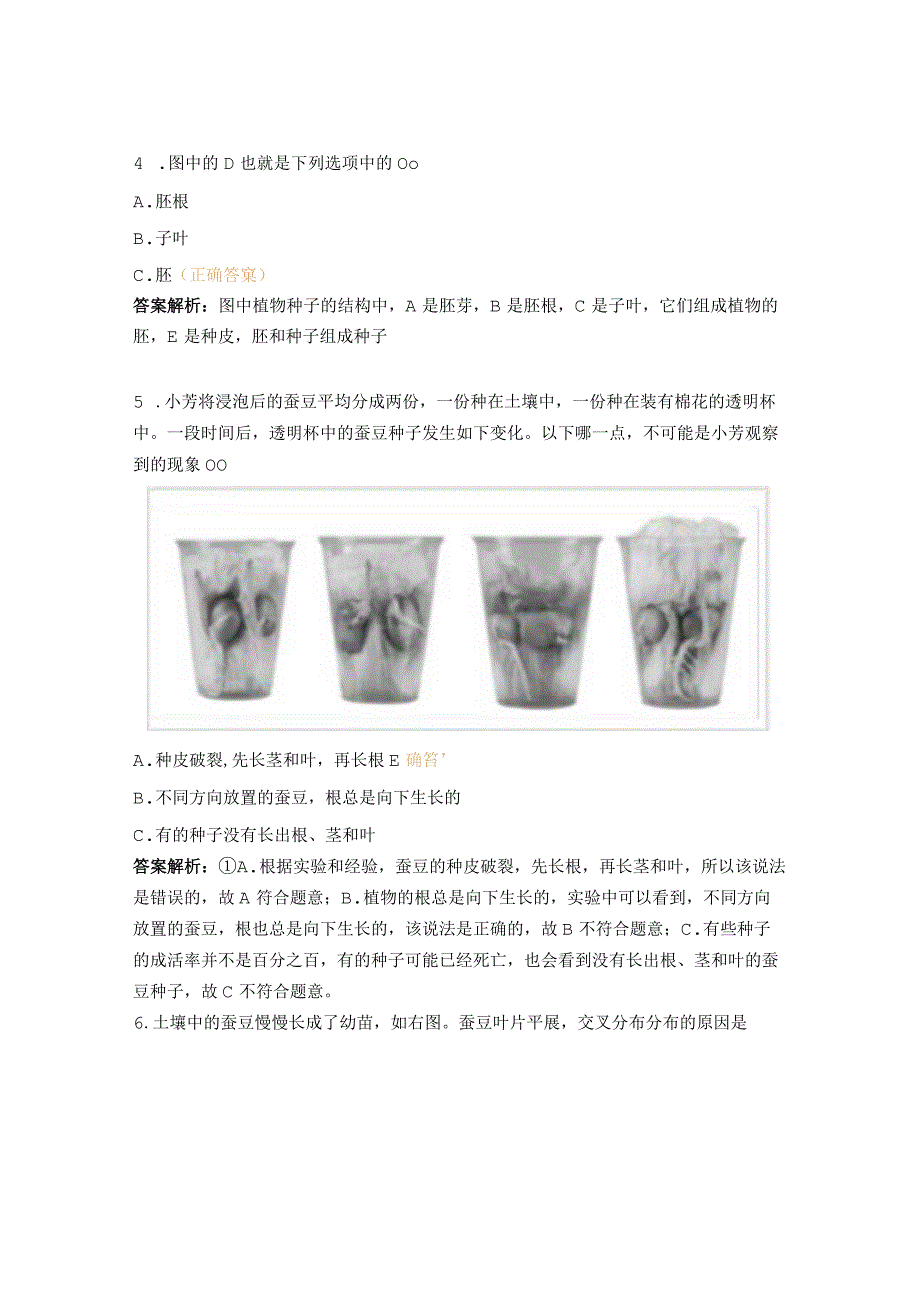 《植物的生长变化》复习试题.docx_第2页