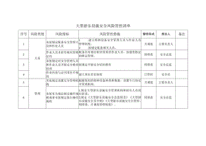 大型游乐设施安全风险管控清单（参考模板）.docx