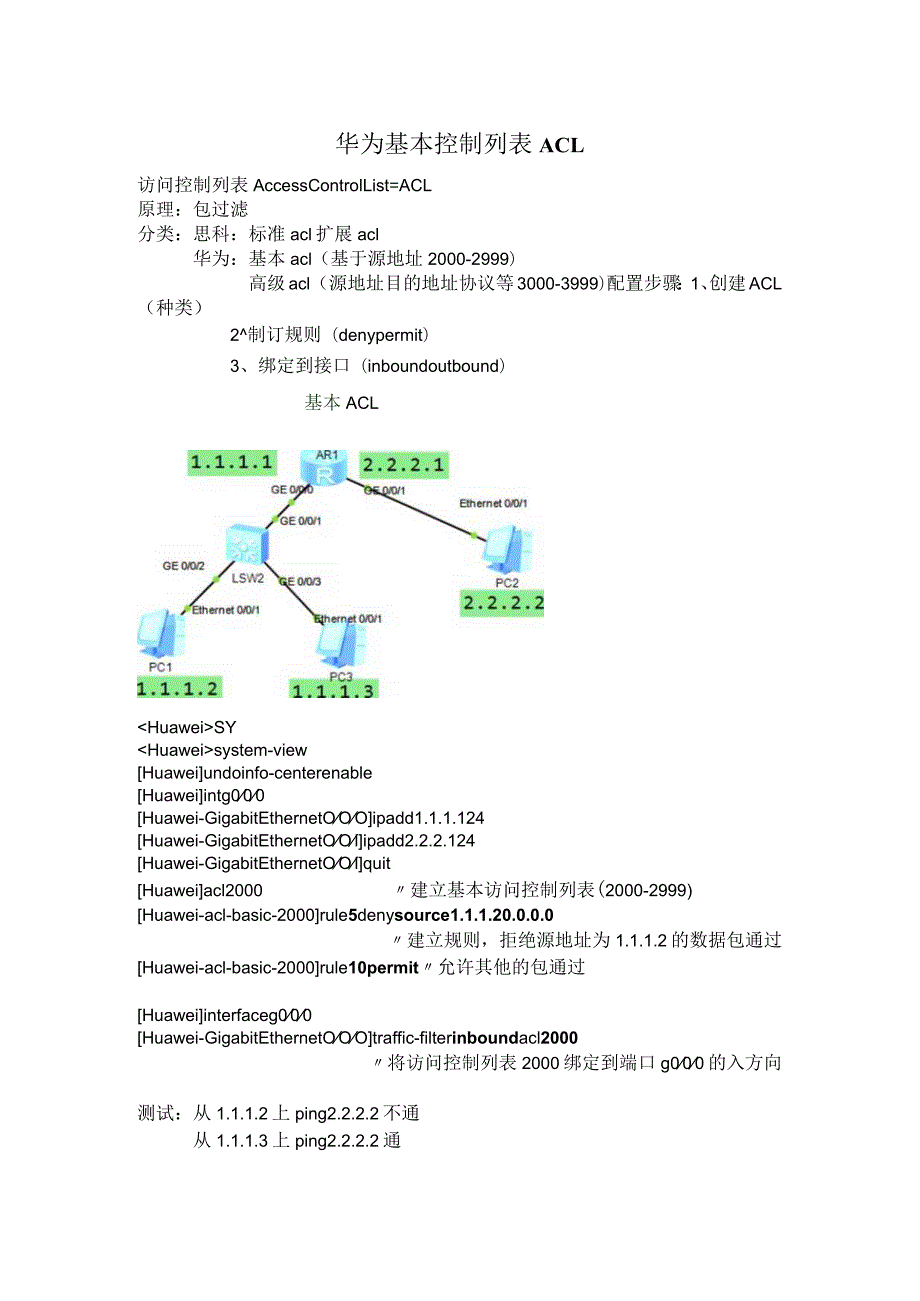 华为基本控制列表ACL.docx_第1页