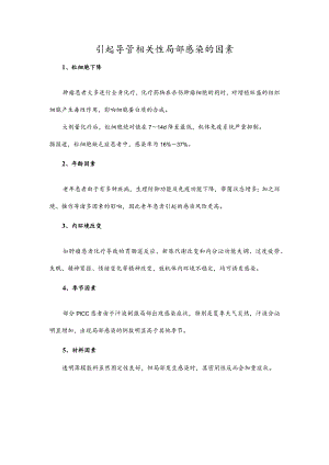 引起导管相关性局部感染的因素.docx