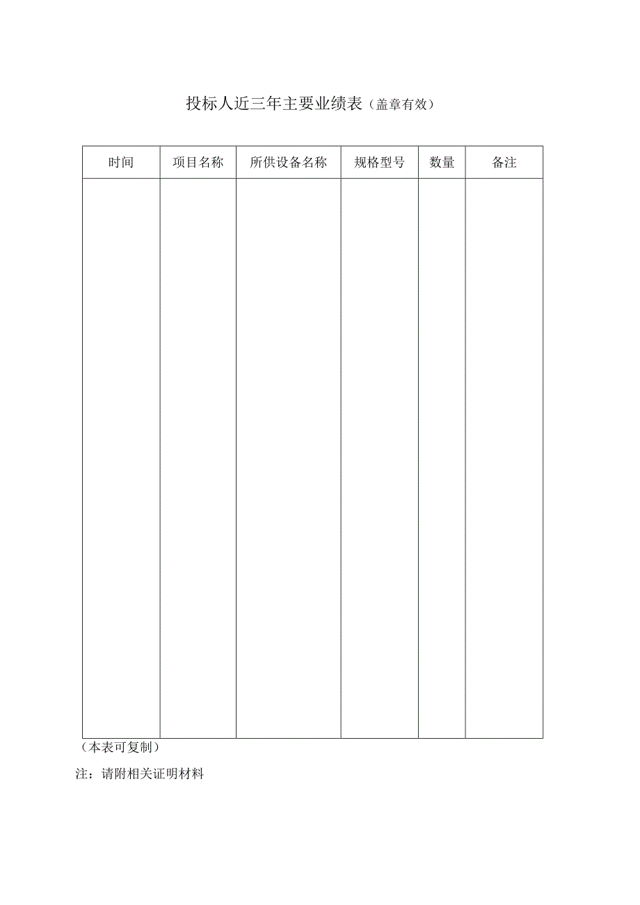 投标人近三年主要业绩表49（2023年）.docx_第1页