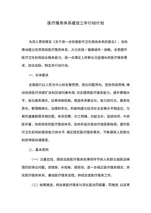 医疗服务体系建设三年行动计划.docx