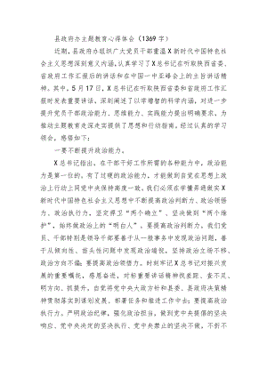 县政府办主题教育心得体会.docx