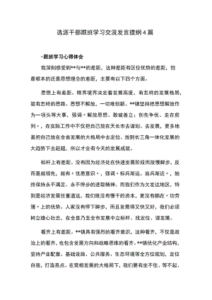 选派干部跟班学习交流发言提纲4篇.docx