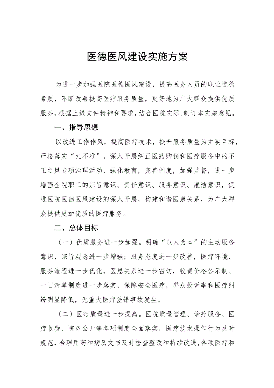 2023年医风建设活动实施方案四篇范文.docx_第1页