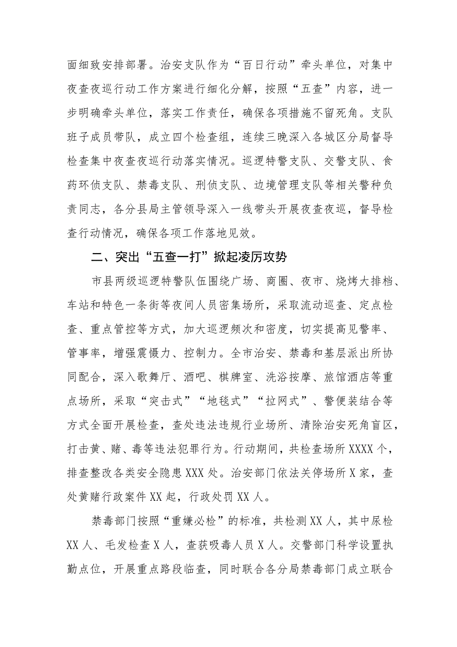 夏季治安打击整治“百日行动”情况报告七篇.docx_第2页