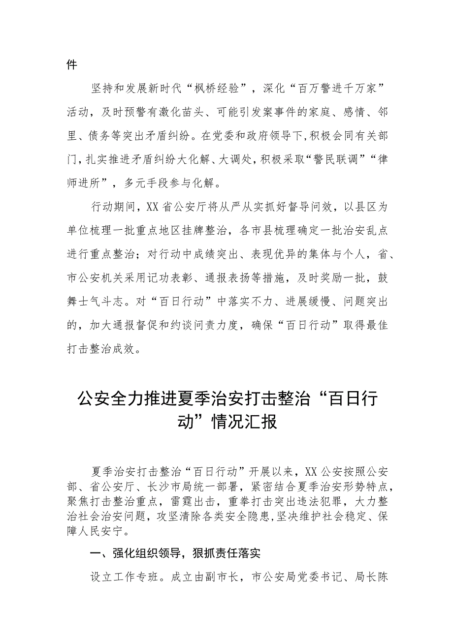 公安夏季治安打击整治百日行动工作总结七篇.docx_第3页