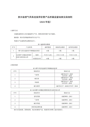 贵州省燃气用不锈钢波纹软管产品质量监督抽查实施细则（2023年版）.docx