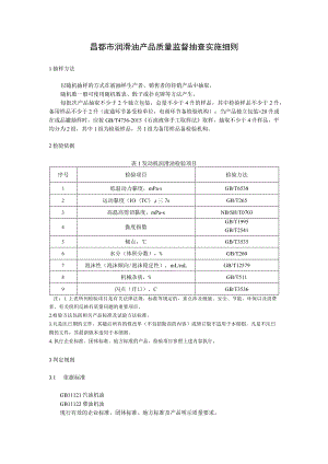 昌都市润滑油产品质量监督抽查实施细则.docx