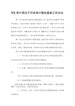 XX审计局审计整改督查工作办法.docx