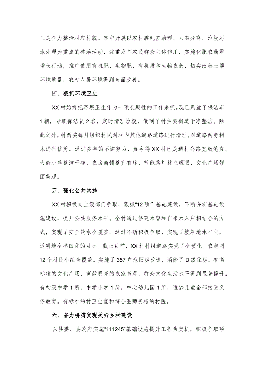 xx村美丽宜居示范村申报材料.docx_第3页