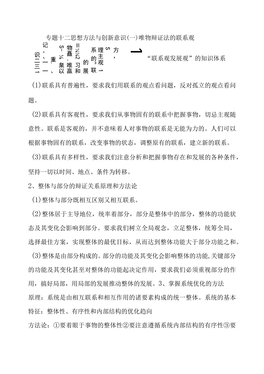 专题十二思想方法与创新意识知识点梳理汇总.docx_第1页