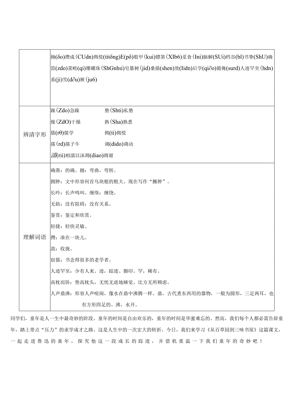 9 从百草园到三味书屋（导学案）.docx_第2页