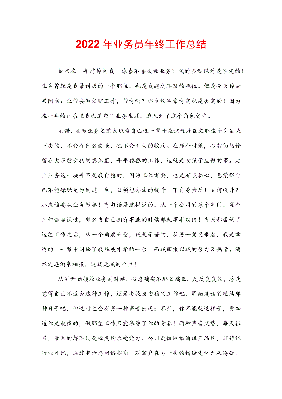 2022年业务员年终工作总结.docx_第1页