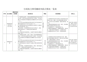 行政权力事项廉政风险点情况一览表.docx