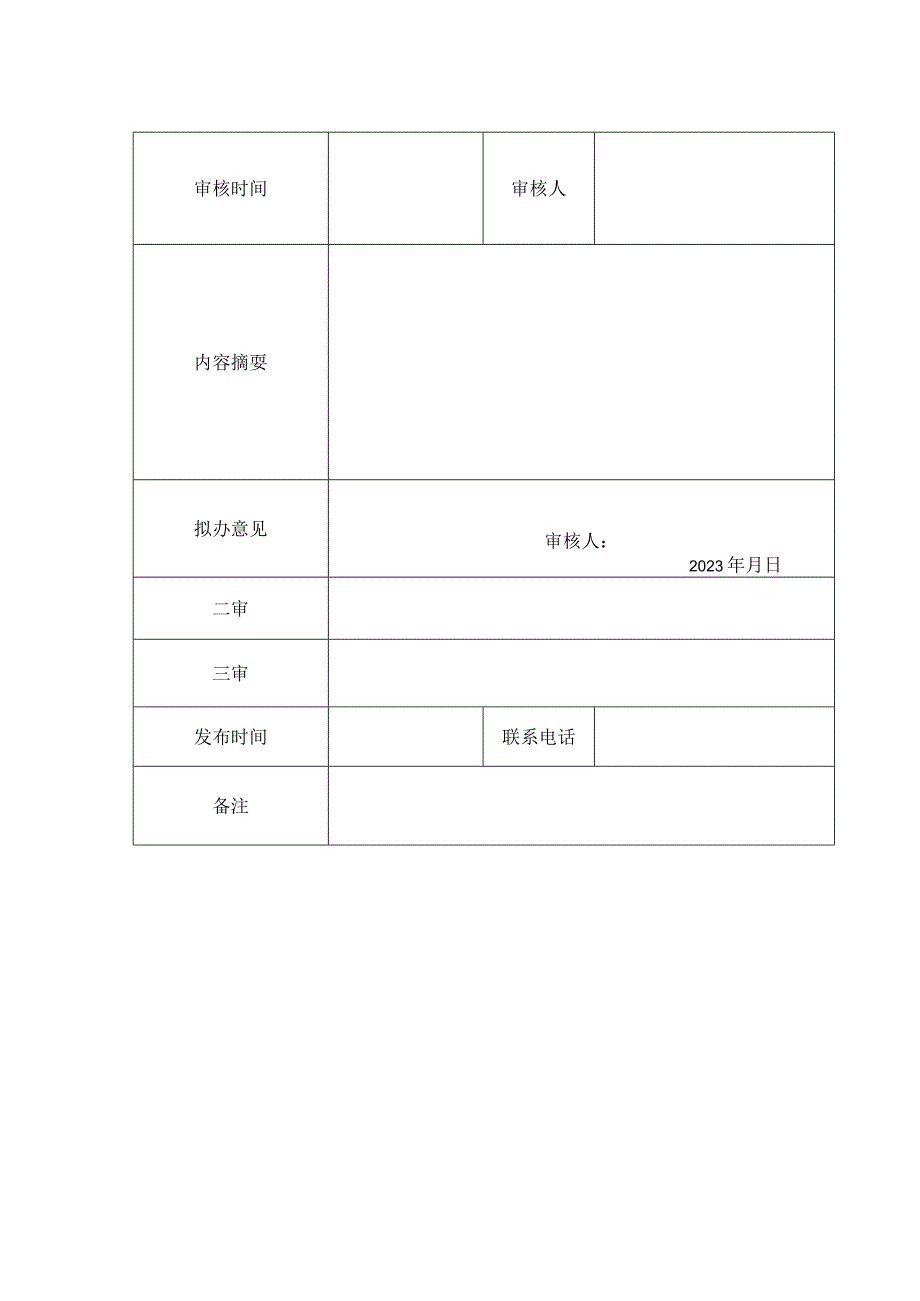 政府门户网站信息审核发布（含保密审查）处理签.docx_第2页